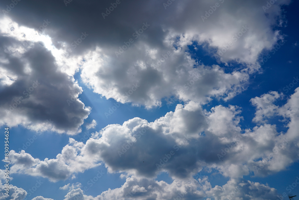 Panorama of the sky with particularly interesting clouds in Tuscany Italy Panorama of the sky with particularly interesting clouds in Tuscany Italy
