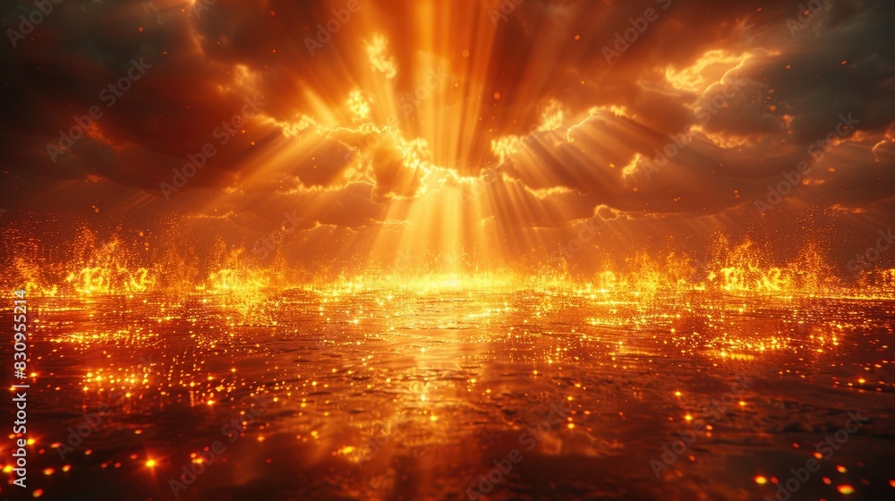 Golden Stadium Lights: Radiant Rays Illuminating the Field Golden Stadium Lights: Radiant Rays Illuminating the Field