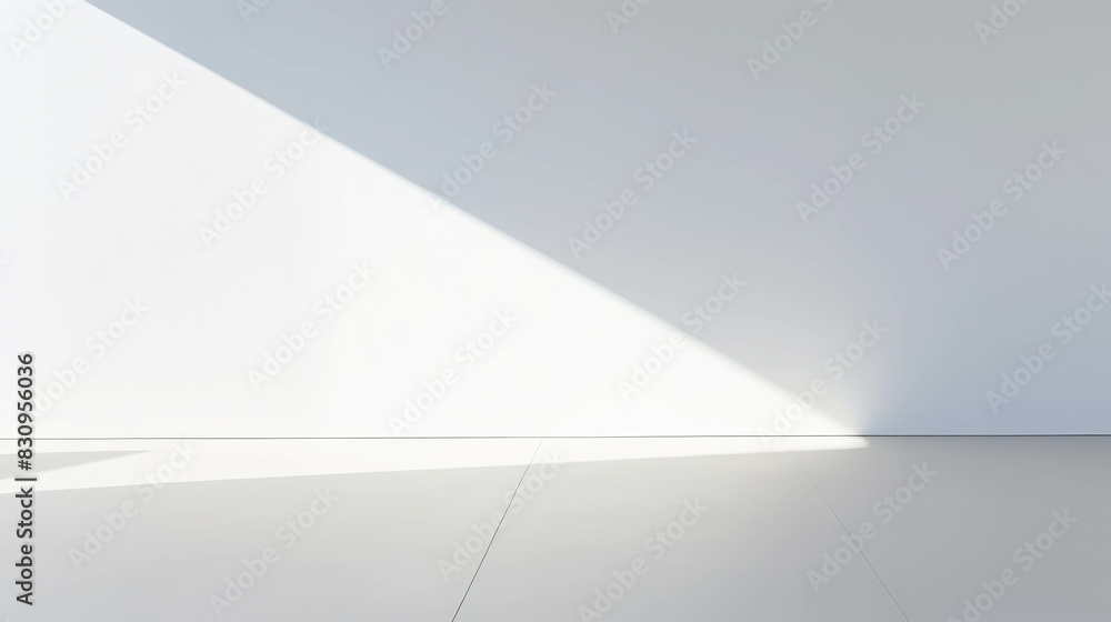 Fototapeta premium Minimalist rooms with light from large windows and stylish design.