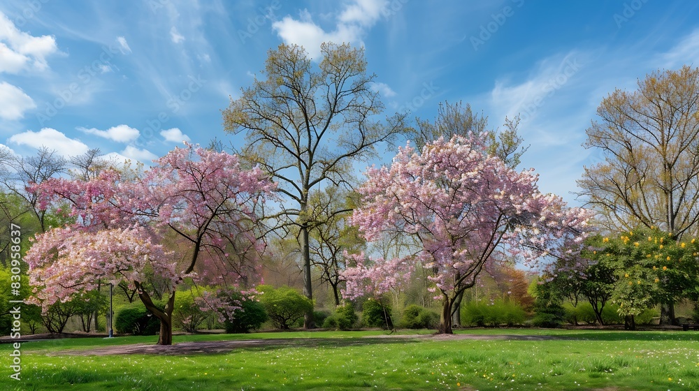 Four seasons with japanese cherry trees in Hurd Park Dover New Jersey : Generative AI Four seasons with japanese cherry trees in Hurd Park Dover New Jersey : Generative AI