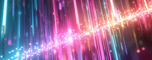 Colorful abstract light streaks and sparkles form a dynamic background, perfect for creative and futuristic designs.