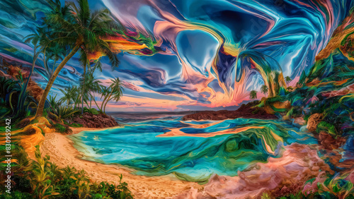Hawaii - An abstract image of the beautiful Hawaiian landscape.