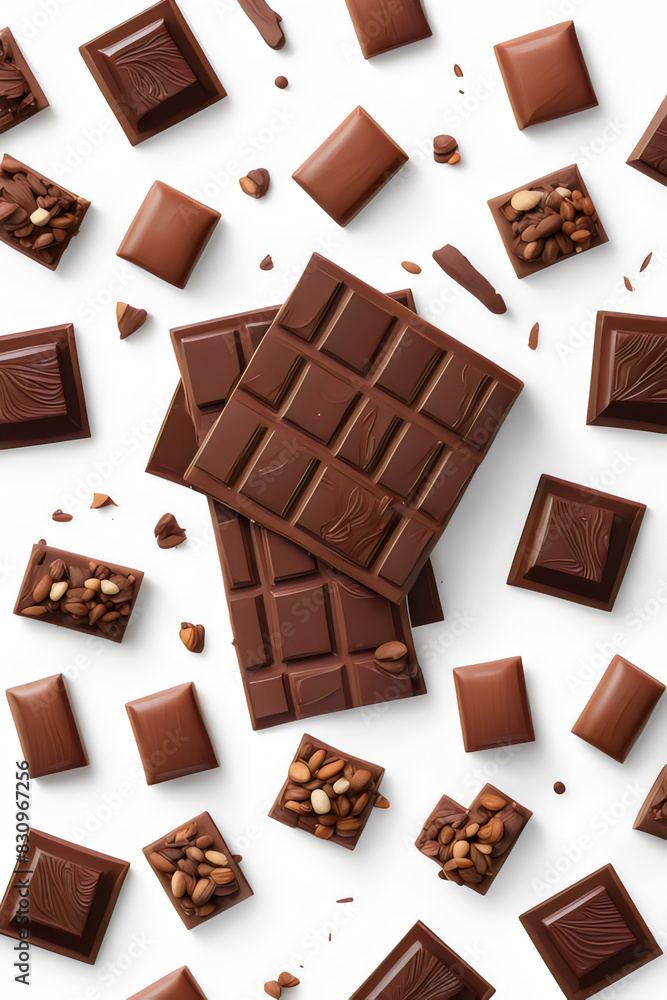 a pile of dark chocolates a pile of dark chocolates