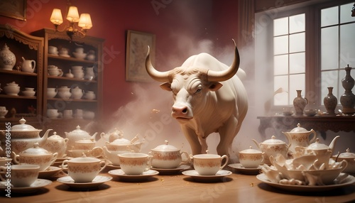 Bull in a China Shop, the concept of being careless photo