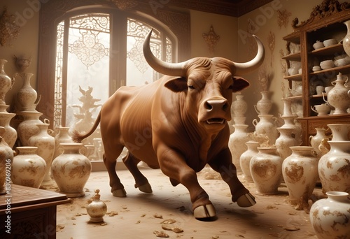 Bull in a China Shop, the concept of being careless photo