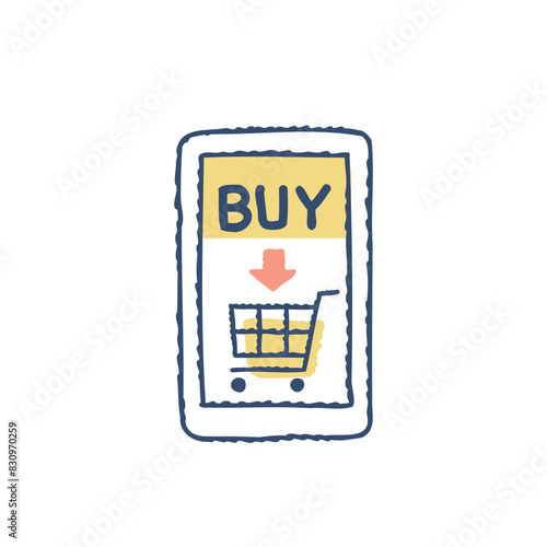 スマートフォンでのオンラインショッピング