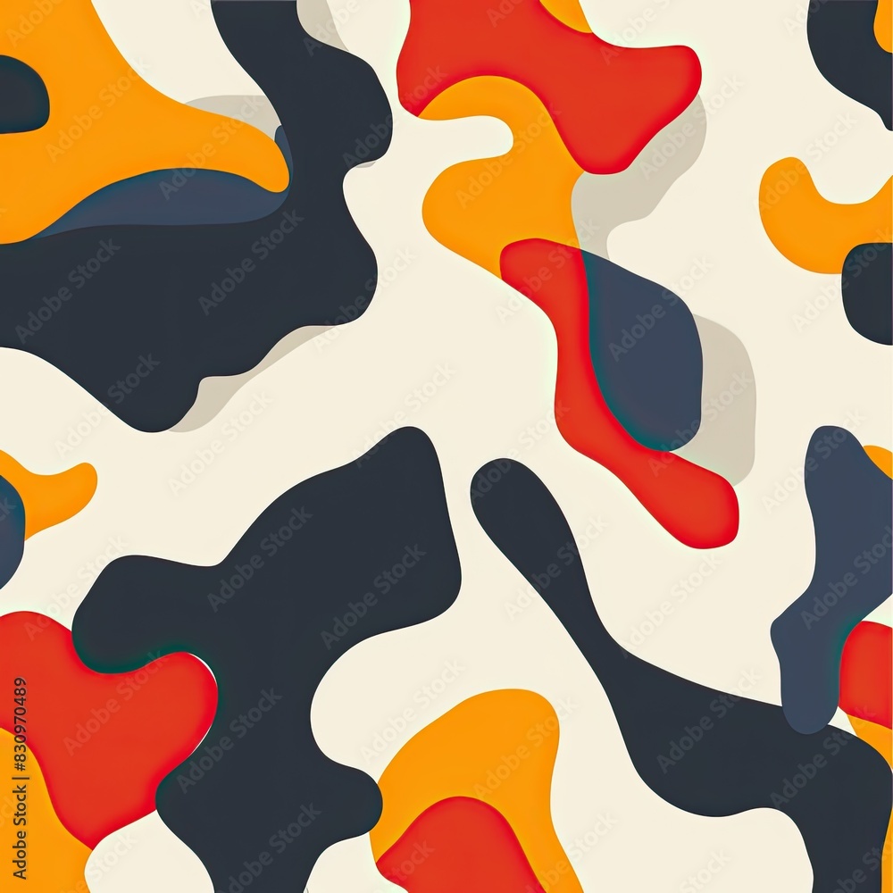 Minimalist Organic Texture: Tileable Abstract Pattern with Flowing Liquid Shapes, Simple Flat Vector Design Minimalist Organic Texture: Tileable Abstract Pattern with Flowing Liquid Shapes, Simple Flat Vector Design