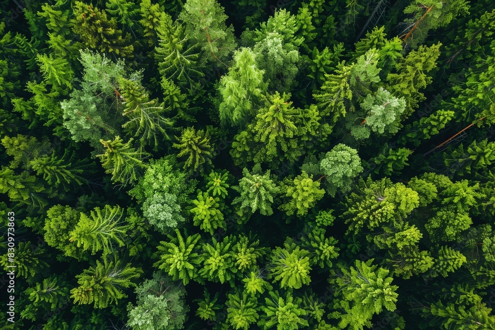 Rural Finland Forest: Aerial View of Summer Trees Rural Finland Forest: Aerial View of Summer Trees