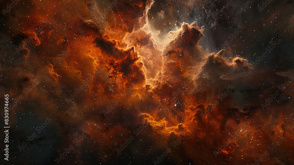 Vibrant Cosmic Fantasy with Nebula and Stars