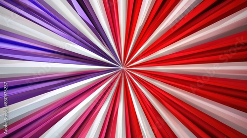 Beautiful red white purple 3D starburst background
