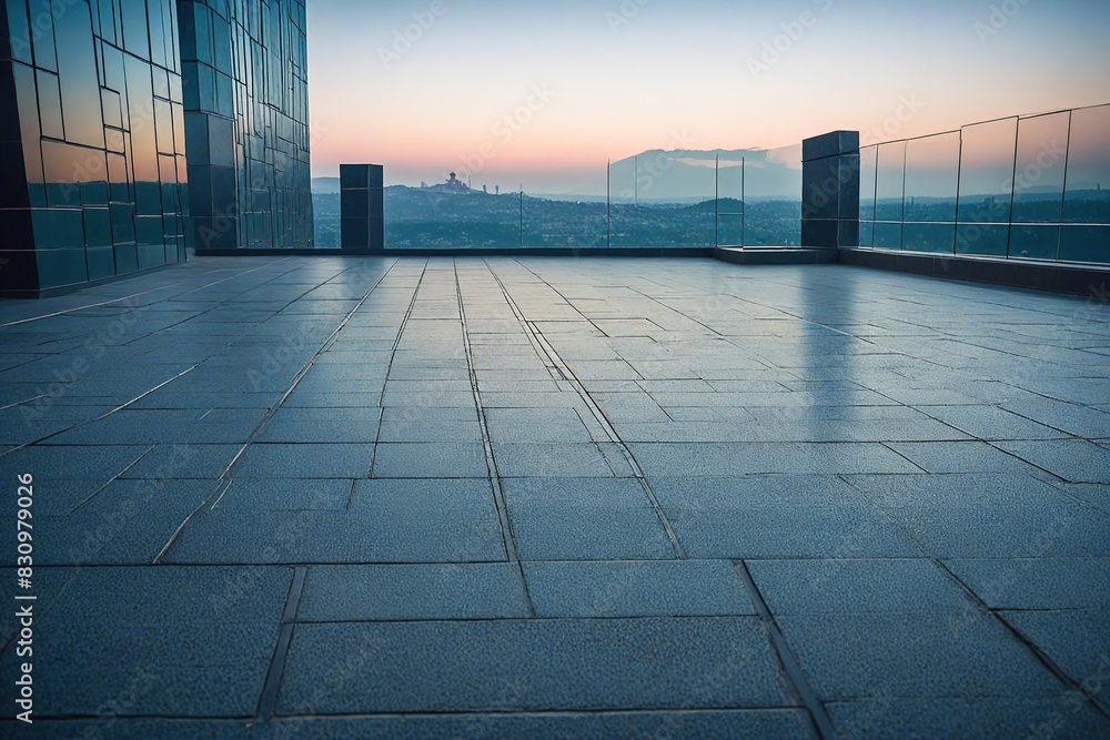 Fototapeta premium sunset over the city