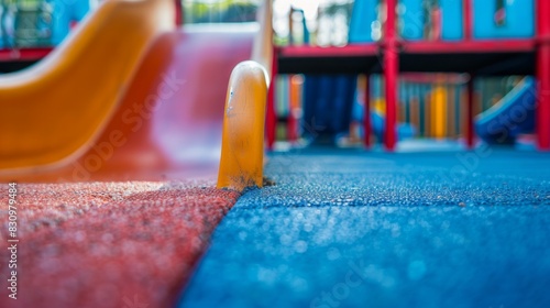 Wallpaper Mural Children’s playground slider ending on a soft rubber stone floor.

 Torontodigital.ca