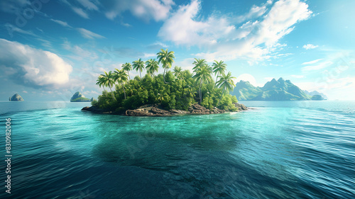 An island hopping summer vacation concept photo