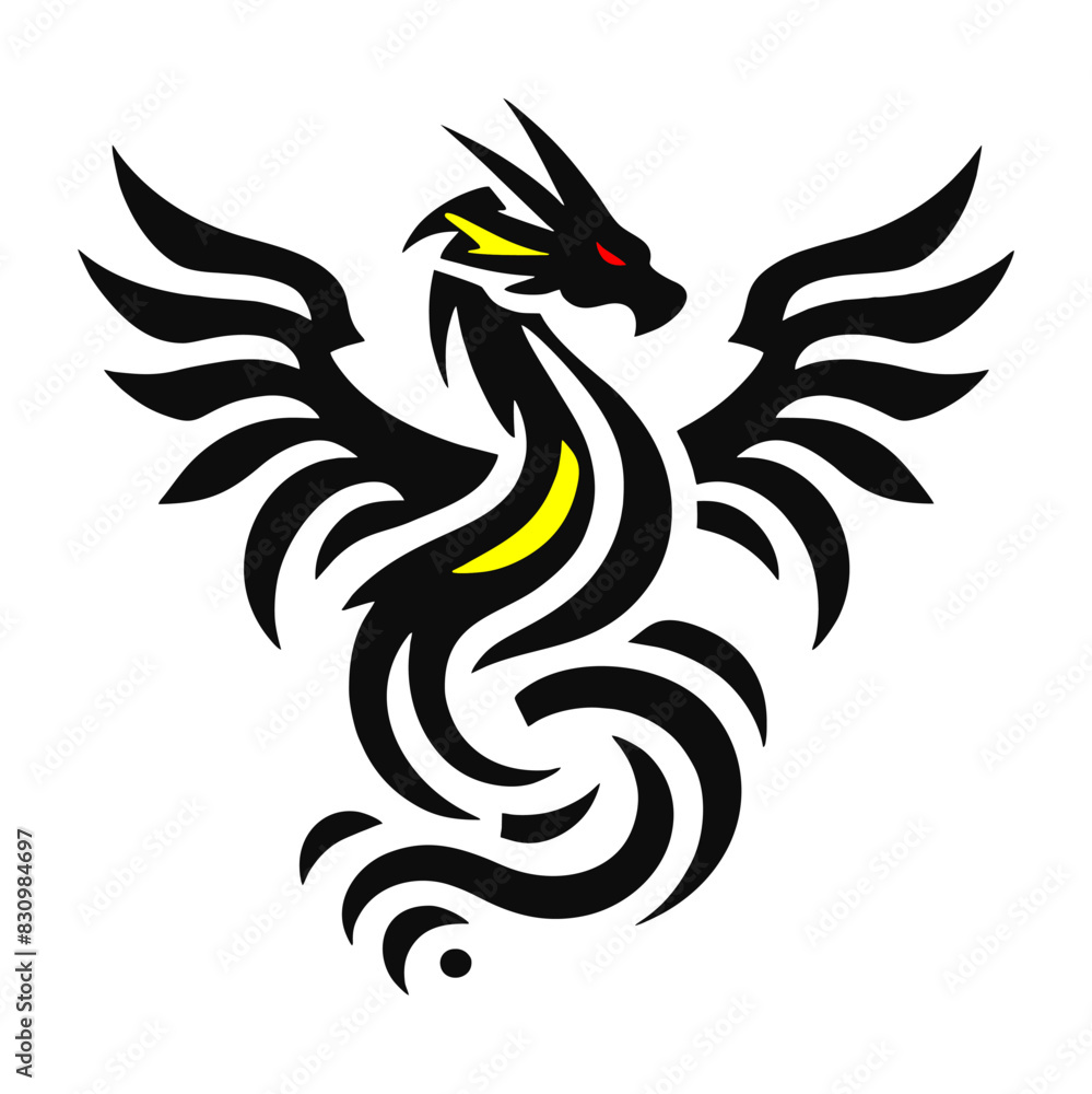 Obraz premium Black Dragon Indonesian Mythology