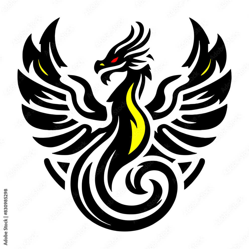 Fototapeta premium Black Dragon Indonesian Mythology