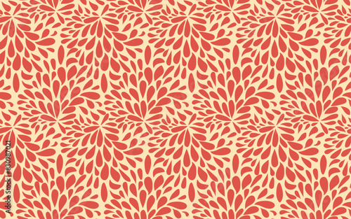 Floral abstract seamless pattern ornamental decorative vintage retro style color vector pattern texture fabric textile paper print wallaper