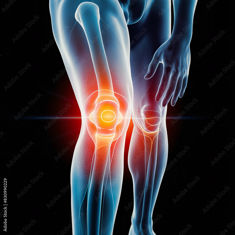 3D Medical Male Knee Photo