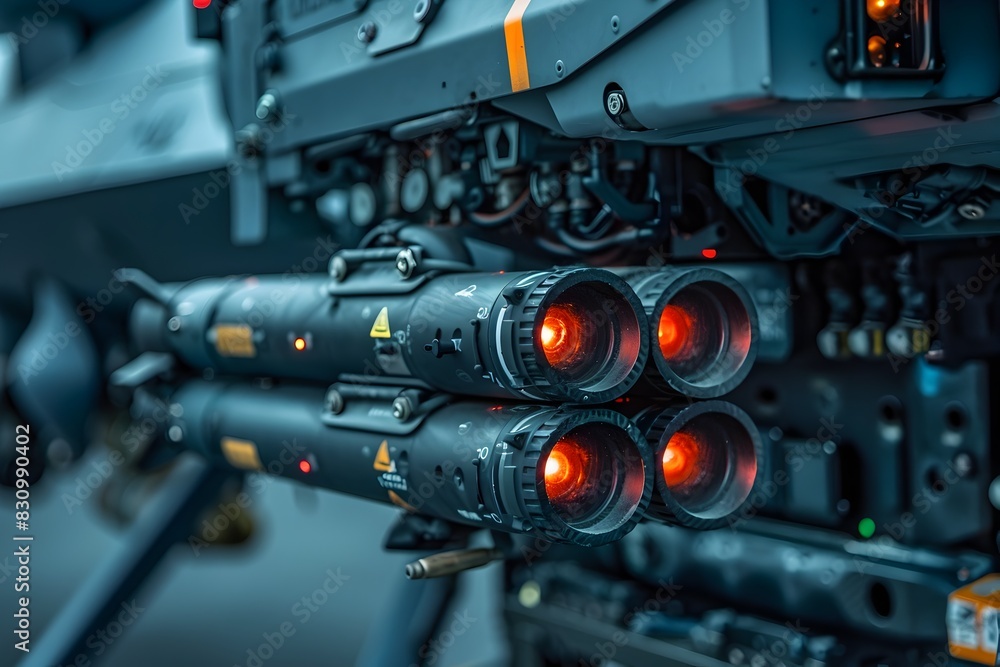 Detailed View of Drone s Advanced Weapons System and Interface for Military Detailed View of Drone s Advanced Weapons System and Interface for Military