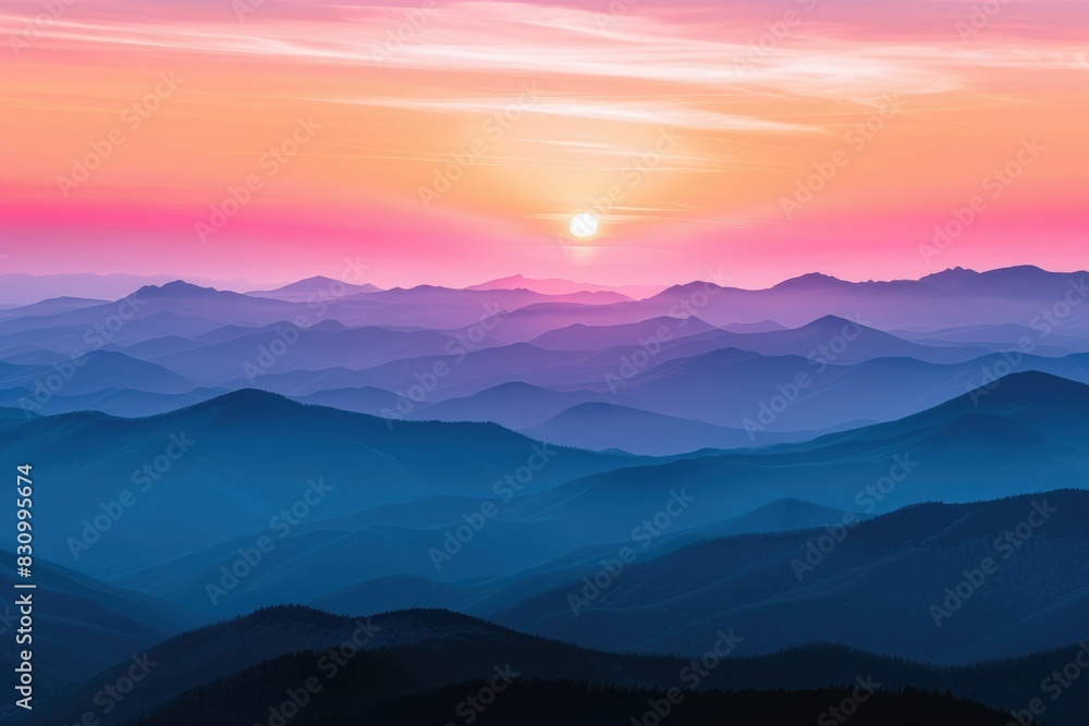 sunset in mountains sunset in mountains