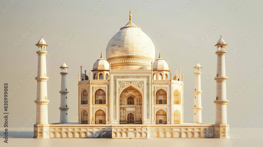 Naklejka premium An invitation design showing iconic landmarks around the world in 3d