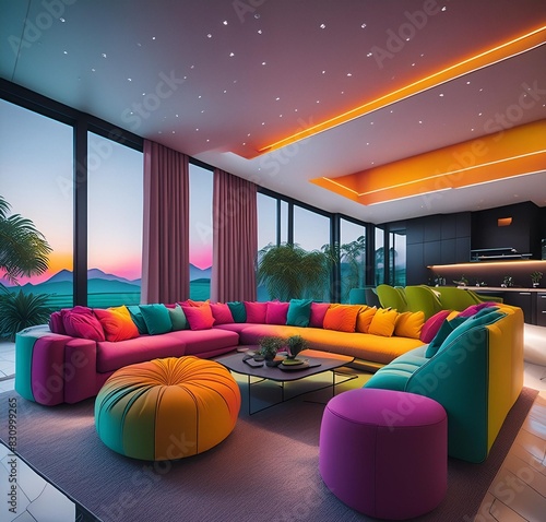 Modern living room interior architecture 
