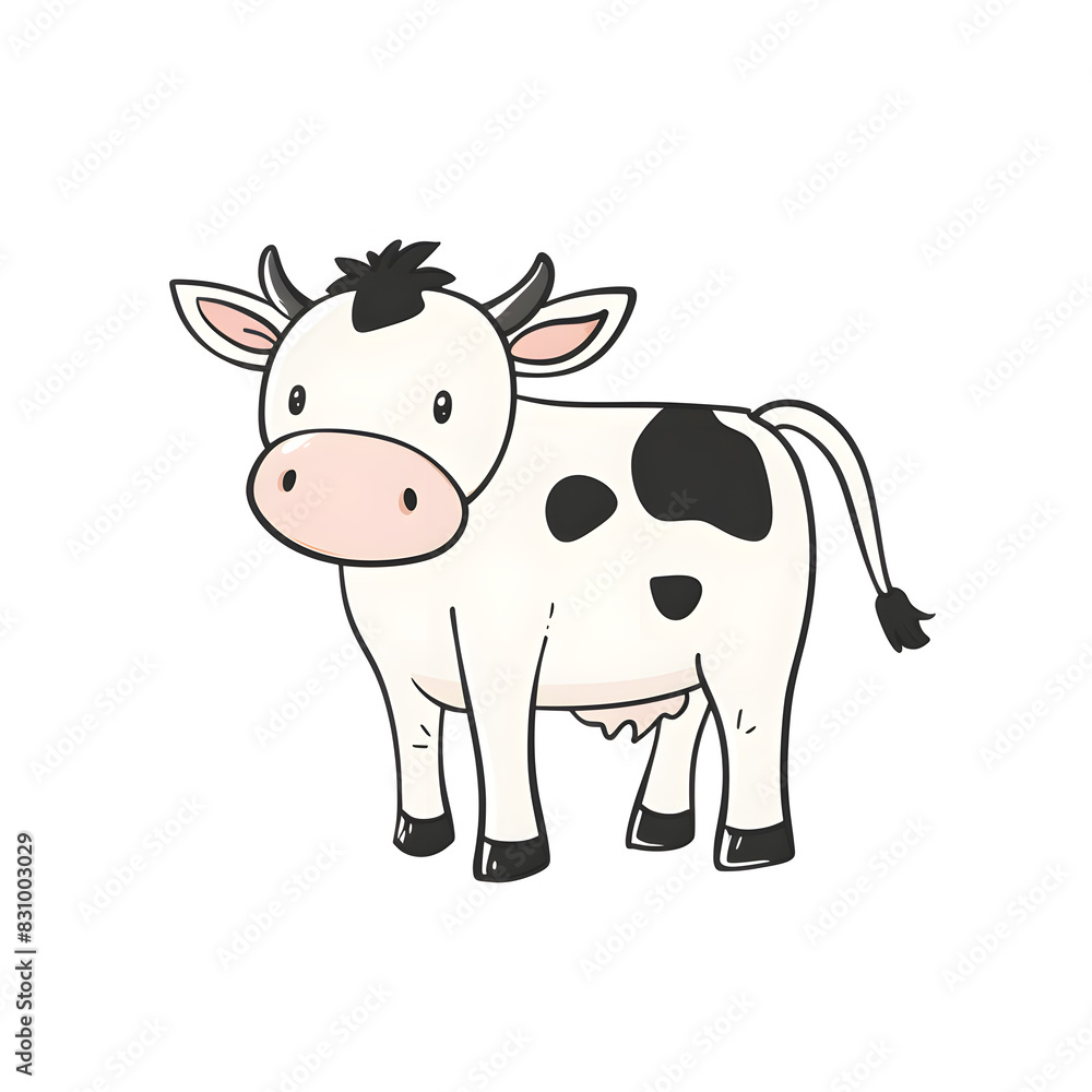 a cartoon of a cow. a cartoon of a cow.