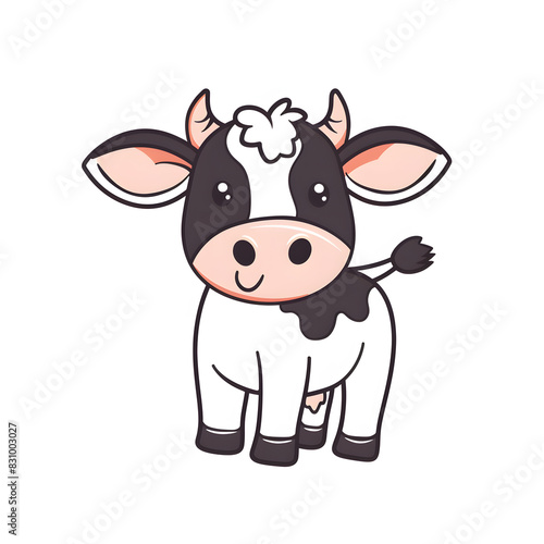 a cartoon of a cow.