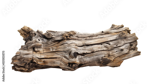 Dead Log Stump on Transparent Background
