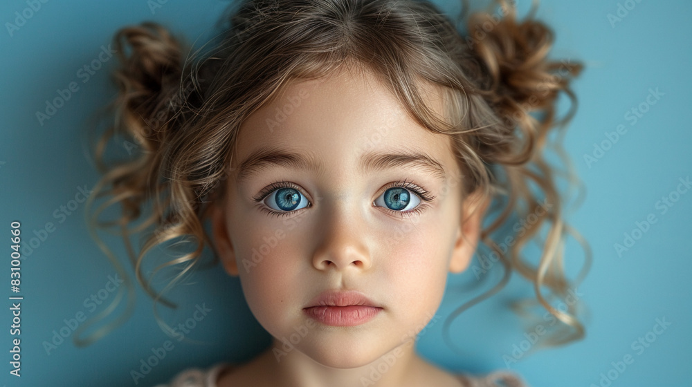 Professional studio photo portrait of a cute little girl, lovely kid with naive face, adorable baby, a child with a emotional expression, widescreen 16:9 Professional studio photo portrait of a cute little girl, lovely kid with naive face, adorable baby, a child with a emotional expression, widescreen 16:9