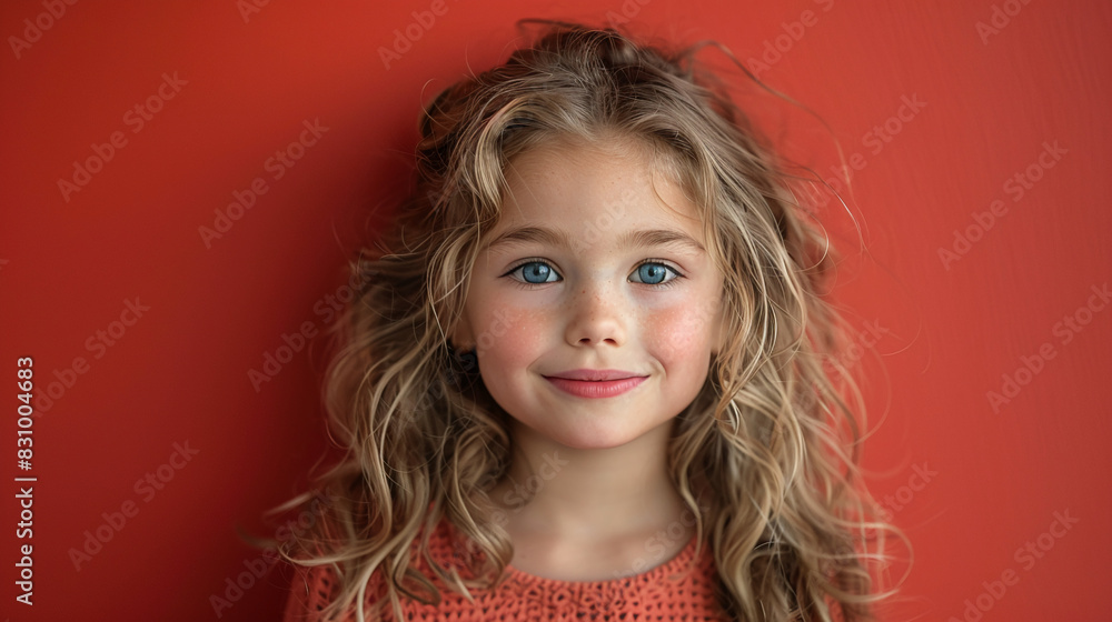 Professional studio photo portrait of a cute little girl, lovely kid with naive face, adorable baby, a child with a emotional expression, widescreen 16:9 Professional studio photo portrait of a cute little girl, lovely kid with naive face, adorable baby, a child with a emotional expression, widescreen 16:9