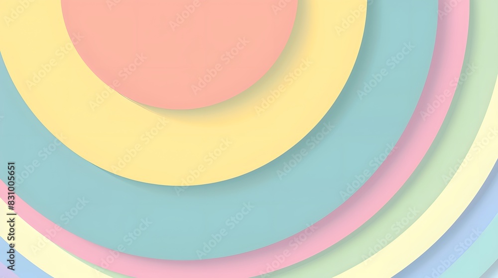 Colorful Abstract Geometric Background with Concentric Circles and Soft Pastel Tones for Creative Design Projects Colorful Abstract Geometric Background with Concentric Circles and Soft Pastel Tones for Creative Design Projects