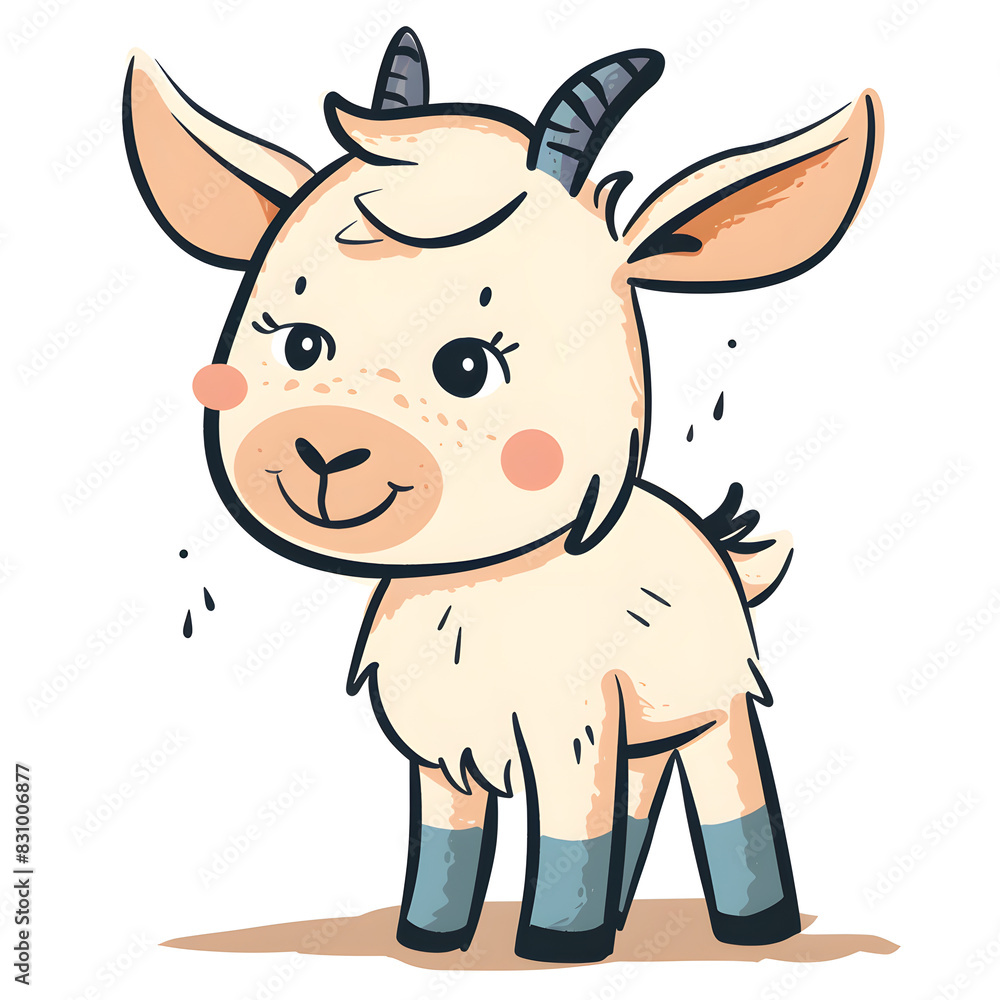 a cartoon of a goat. a cartoon of a goat.