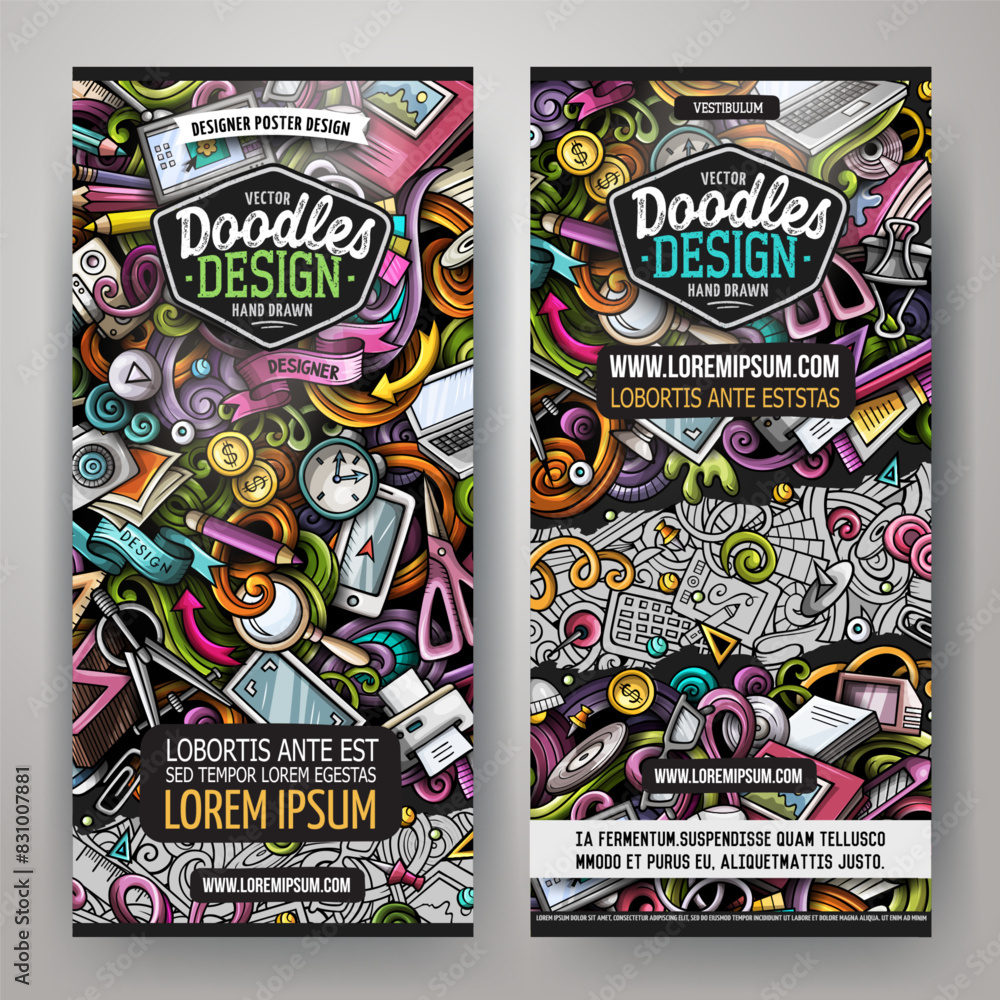 Fototapeta premium designer_banners_vertical1_3d.eps