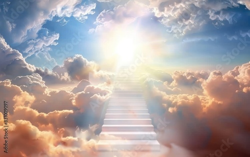 Stairway to Heaven Amidst Clouds