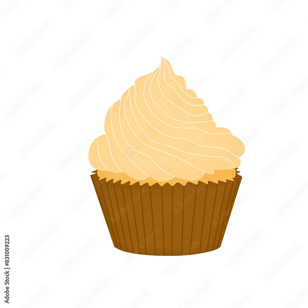 cupcake with cream. cupcake with cream.