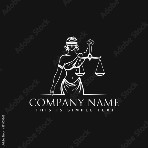 Law Firm Themis Logo Illustration Design EPS Vector