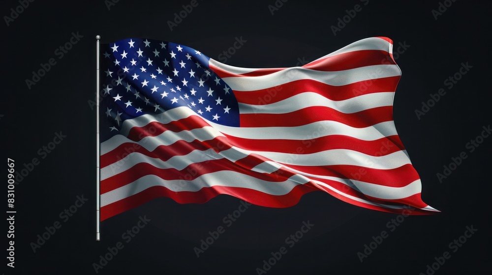 Fototapeta premium American USA flag independence day concept