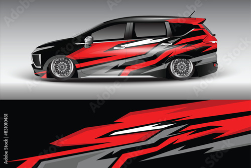 Wrap Design For Car vector. Sports stripes, car stickers Racing stickers for tuning