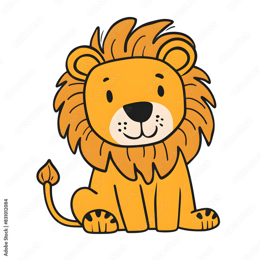 a cartoon of lion. a cartoon of lion.