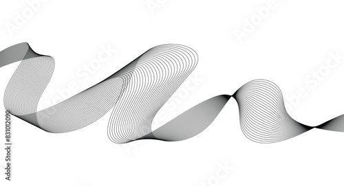 Basic RGBWave lines smooth flowing dynamic isolated on white background. Technology, digital, communication, science, music concept vector background illustration.