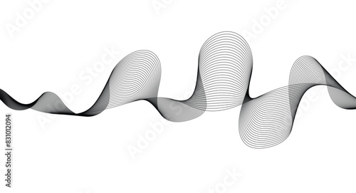 Basic RGBWave lines smooth flowing dynamic isolated on white background. Technology, digital, communication, science, music concept vector background illustration.