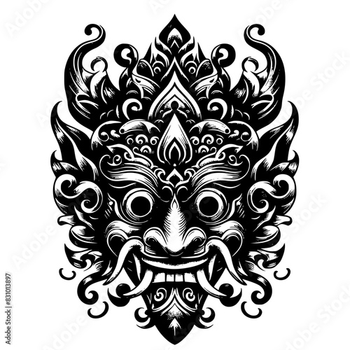 tattoo design bali mask