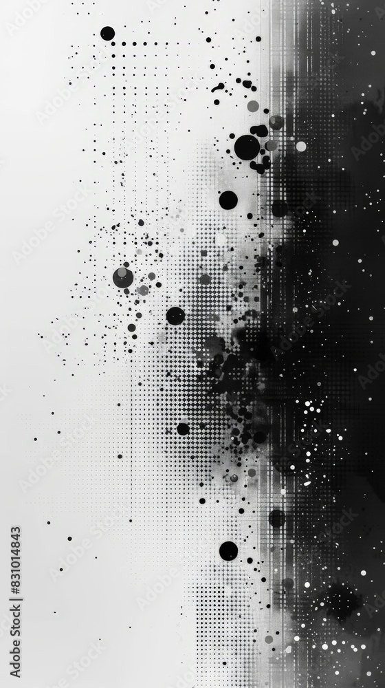 Obraz premium Create a texture overlay with fine dots. Depict a series of small, fine dots arranged in a grid or random formation, layered to create a subtle texture that adds depth and visual interest to the