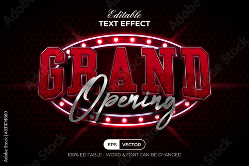 Grand Opening Text Effect Modern Style. Editable Text Effect.