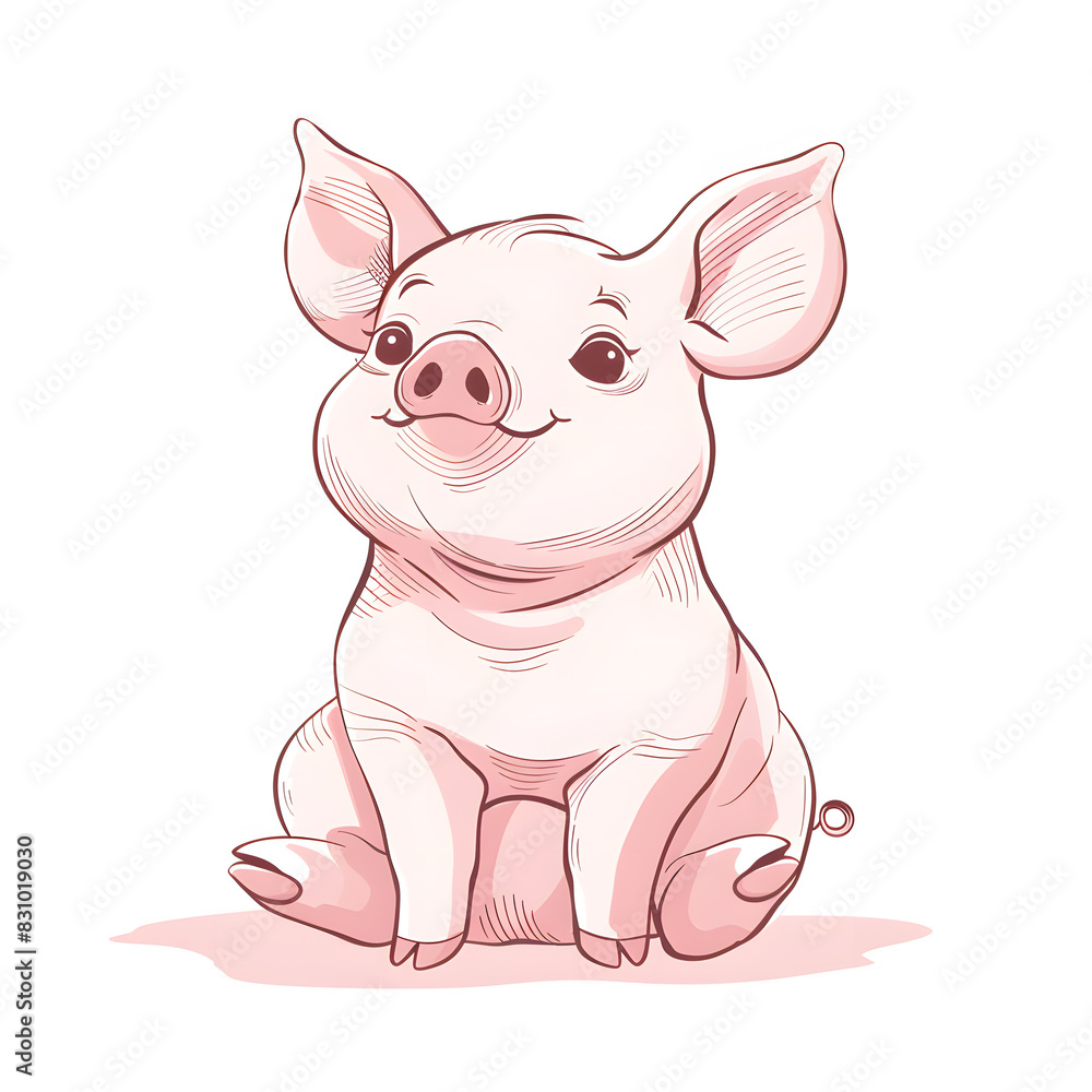 a cartoon of pig. a cartoon of pig.
