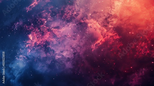 A colorful space background with many stars and a few clouds photo