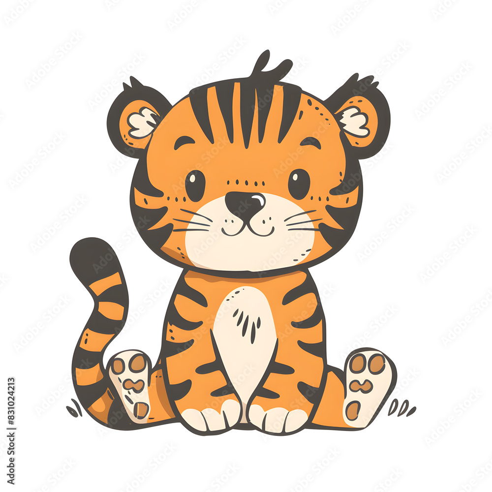 a cartoon of tiger. a cartoon of tiger.