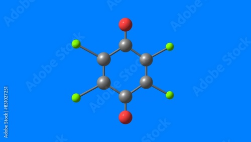 Chloranil molecule rotating video Full HD