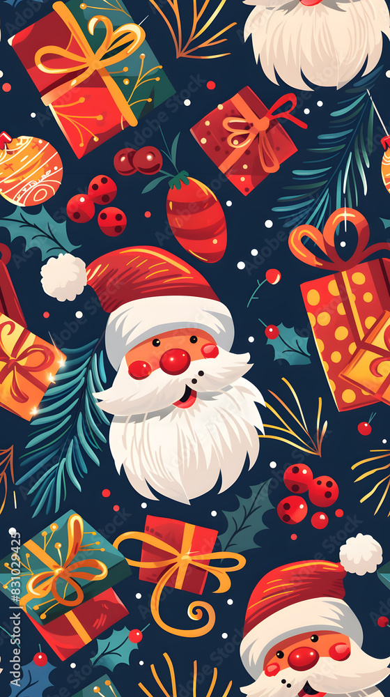 Seamless pattern of Christmas images Seamless pattern of Christmas images