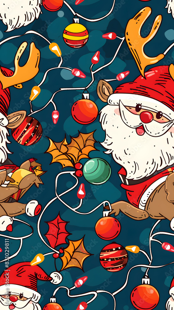 Seamless pattern of Christmas images Seamless pattern of Christmas images